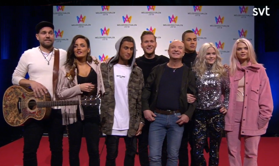 Σουηδία: Ακούστε αποσπάσματα από τα τραγούδια του δεύτερου ημιτελικού του Melodifestivalen 2018