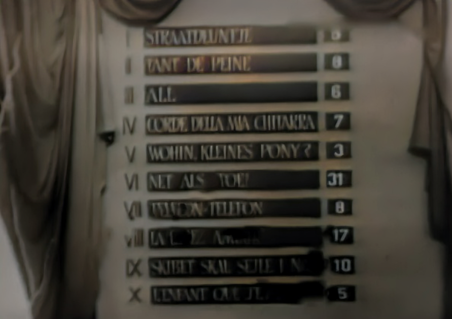 1957 Φρανκφούρτη, Γερμανία scoreboard 1957 Φρανκφούρτη, Γερμανία