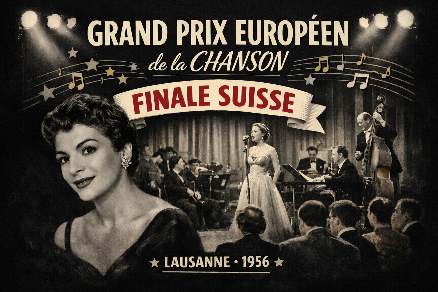 Η Lys Assia στο Grand Prix Européen de la Chanson: Finale suisse 1956 στη Λωζάννη