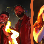 Οι Medina και η Saga Ludvigsson στη σκηνή του Melodifestivalen 2026 Heat 3