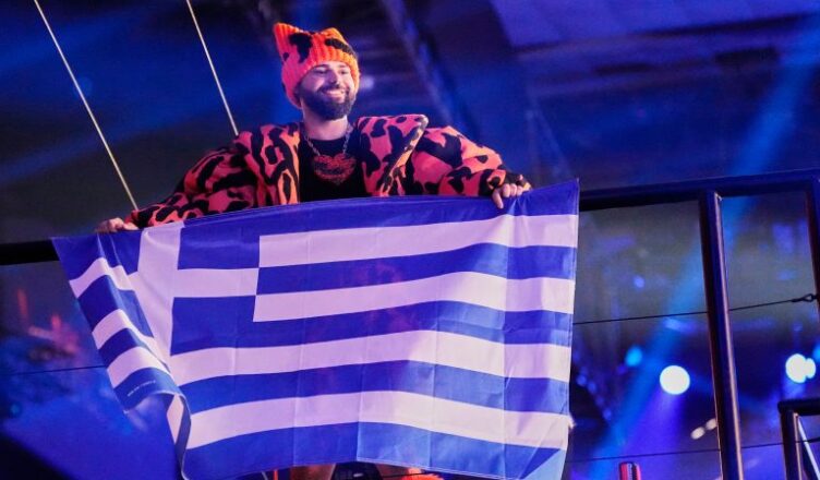 Ο Ακύλας στην τελική πρόβα του Μεγάλου Τελικού της Eurovision 2026 στη Βιέννη.