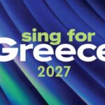 Το λογότυπο του Sing for Greece – Εθνικός Τελικός Eurovision 2027 με φόντο τη Θεσσαλονίκη.